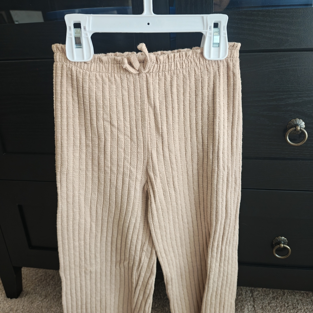 Zara Kids Beige Ribbed Trousers
